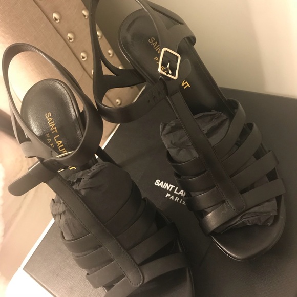 Yves Saint Laurent Shoes - Saint Laurent Bianca heel - size 8 black leather